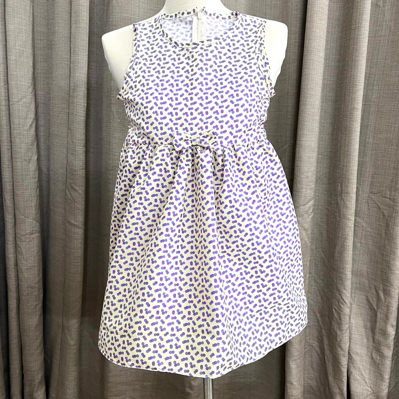 Handmade Children's dress without sleeves from a Two Moles sewing class