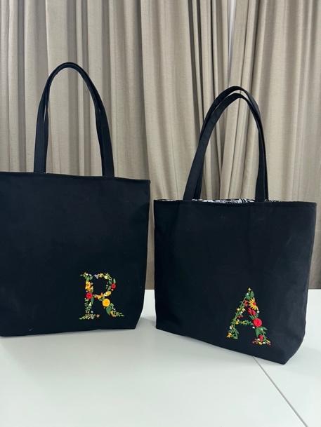 Handmade Bag embroidery from a Two Moles sewing class